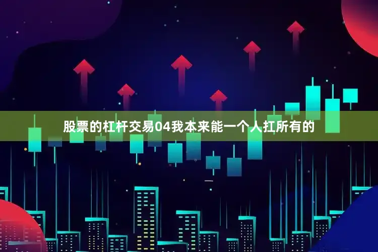 股票的杠杆交易04我本来能一个人扛所有的